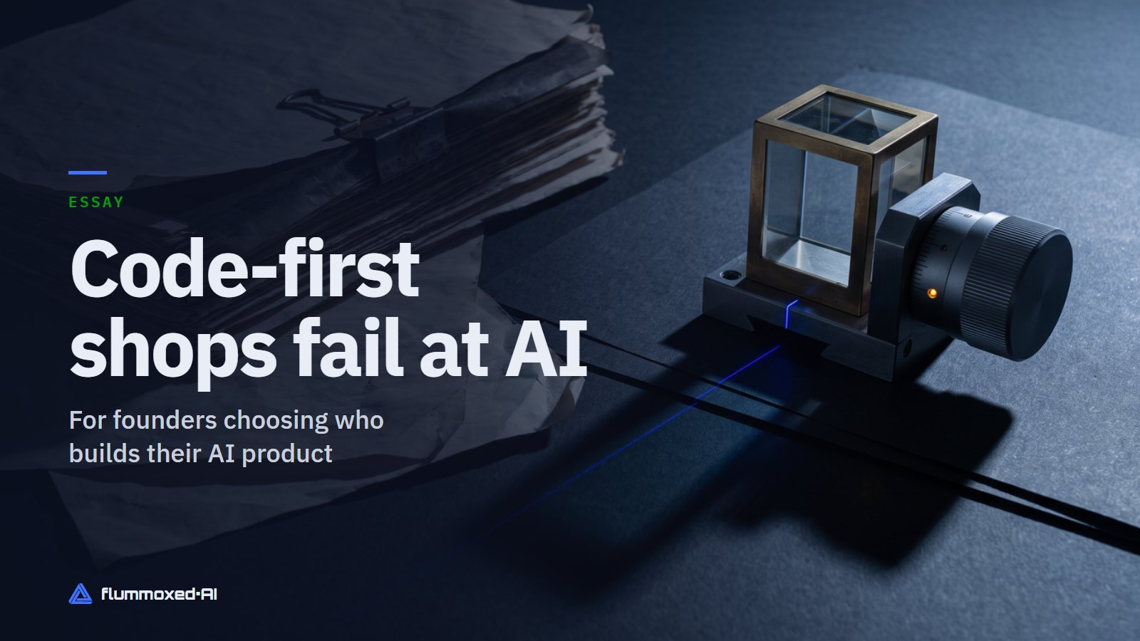 Code-first shops fail at AI